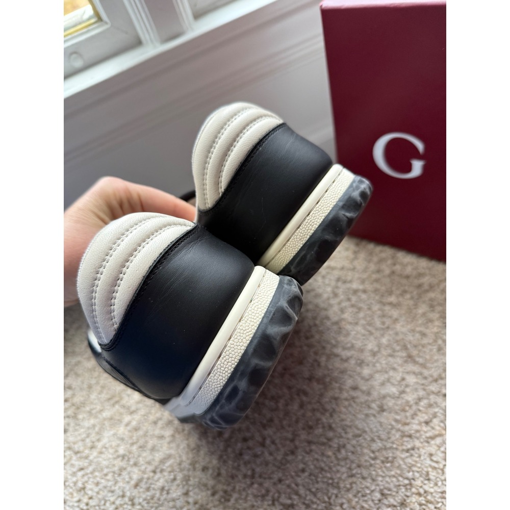 Gucci Mac80 Black white‎ Leather GG Logo Sneakers Shoes men Size 8 women 10 - Picture 12 of 14